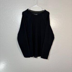 Smartwool Shirt Mens XL Black Merino Wool Intraknit Thermal Base Layer Crewneck
